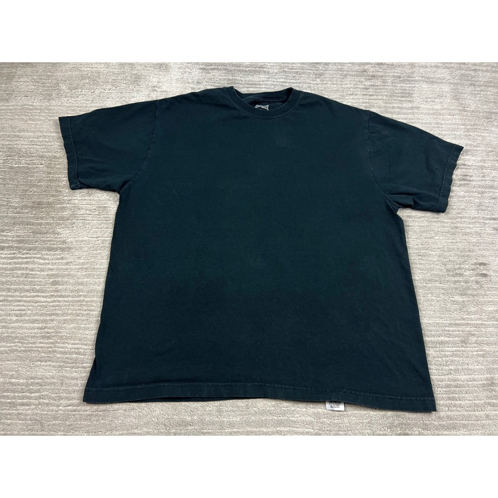 Simply For Sports T-Shirt Mens L Black Solid Crew Neck Cotton Basic Tee 26827